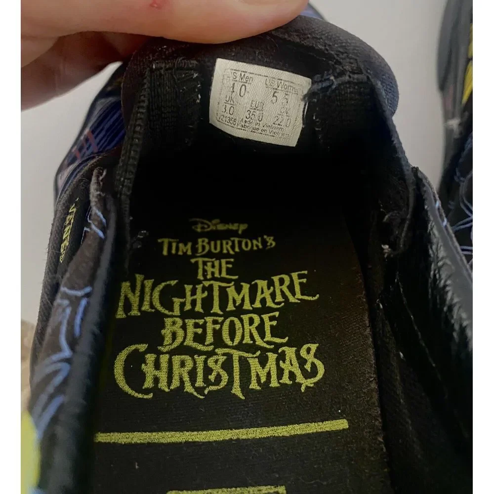 VANS X Disney Slip On Classic Nightmare Christmas Oogie Boogie Shoes 4.0 5.5 Glo - Picture 5 of 10